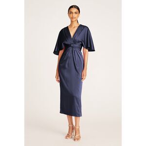 theia gia beaded shawl-embellished dress Theia Gia Beaded Shawl-embellished Dress
